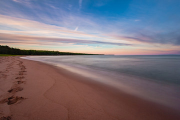 Fototapeta na wymiar Sunset over Lake Superior