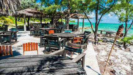Dining tables in the Bahamas