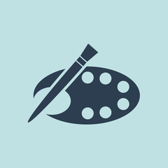 Icon of Drawing Color Plate. EPS-10.