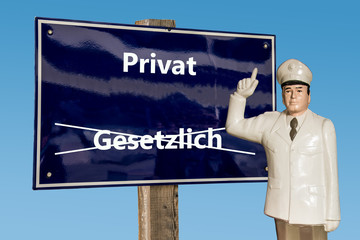 Schild 50 - Privat 