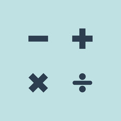 Fototapeta premium Icon of Maths Sign. EPS-10.