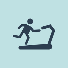 Icon of Runner On Treadmill. EPS-10.