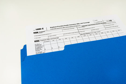 Tax Form 1095-C, Tax Form Details with Light Background
