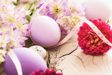 Easter decorations with flowers