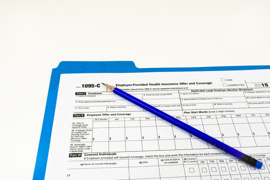 Tax Form 1095-C, Tax Form Details with Light Background