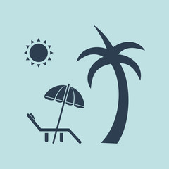 Icon Of Summer Vacation. EPS 10