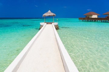 Maldives, wood bridge