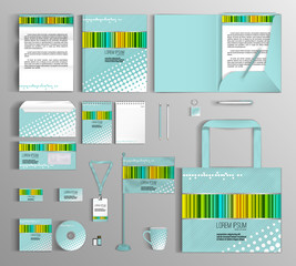 Corporate Identity set with abstract ornament.