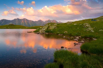 Deurstickers Lake sunset summer © erainbow