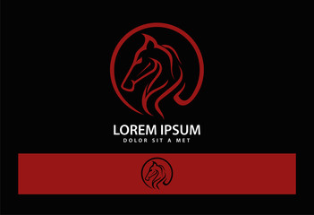 Horse Head Logo Vector