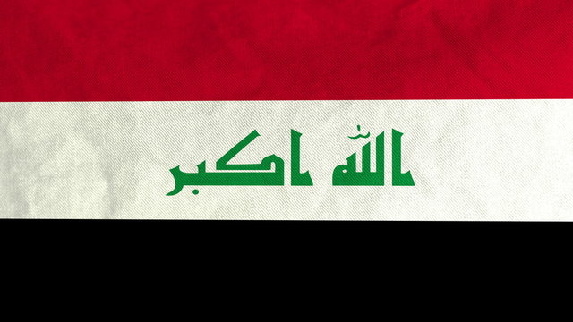 Close up of Flag of Iraq