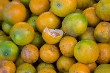 many fresh raw orange
