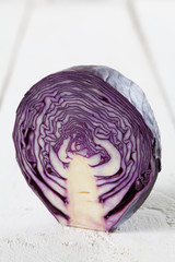 Fototapeta premium Purple cabbage cross section