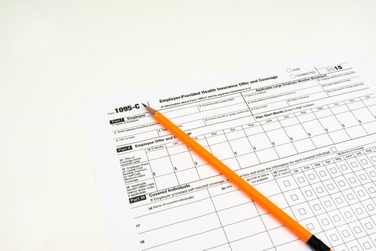 Tax Form 1095-C, Tax Form Details with Light Background
