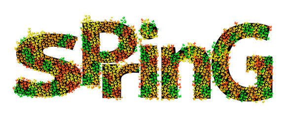 Spring butterflies inscription