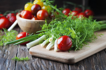 Concept of healthy vegan food