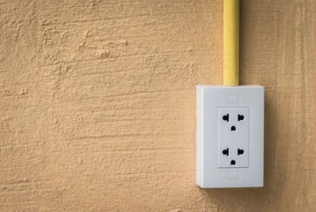 Electric outlet on the wall