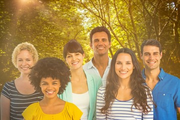 Composite image of portrait of creative team