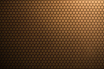 Orange honeycomb metal background 