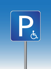 parking lot handicapped sign