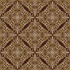Oriental classic ornament. Seamless abstract golden pattern