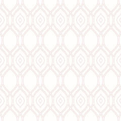 Seamless ornament. Modern stylish geometric pattern with repeating pink wavy lines