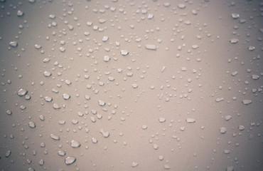 Raindrop  on a metallic