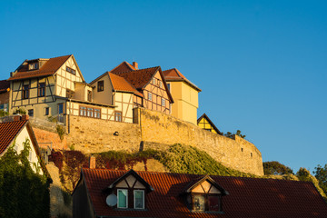 Münzenberg in Quedlinburg am Morgen, Harz in Sachsen-Anhalt