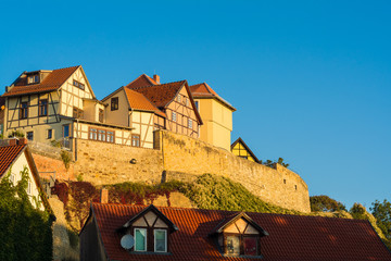 Münzenberg in Quedlinburg am Morgen, Harz in Sachsen-Anhalt