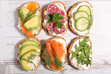assorted sandwich