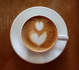 Hot coffee in LOVE.