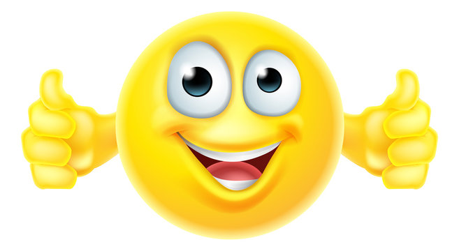 Thumbs up emoji smiley