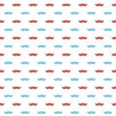 Background with red and blue mustaches