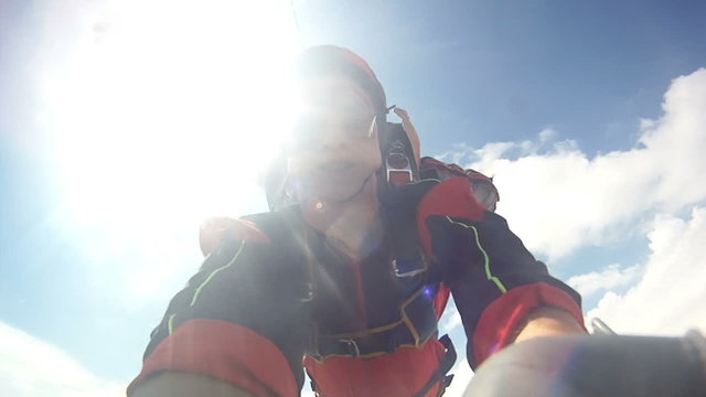 Skydiving video.