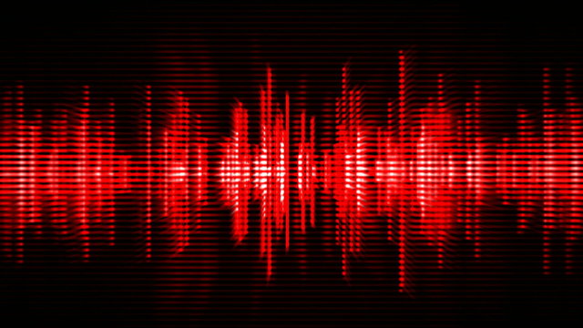 Red high-tech waveform seamless loop