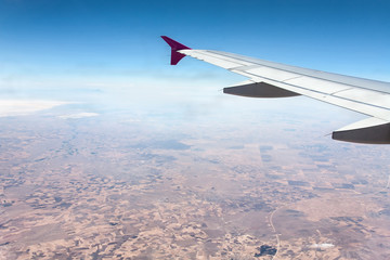 Obraz premium View of the earth from an airplane