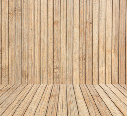 Perspective wooden room.