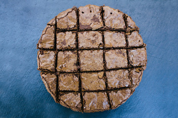 Cenital view of a brownie