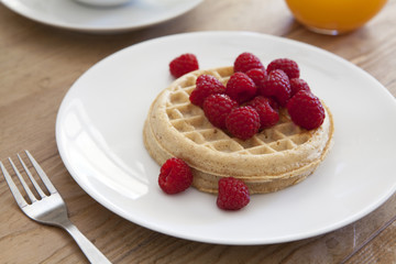 Raspberry Waffles