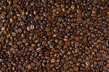 Roasted Coffee beans background.
