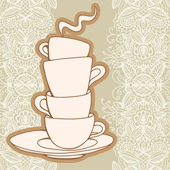 Tea party vintage background