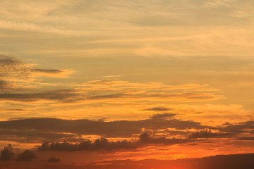 sunset with clouds  the sky is in beautiful dramatic