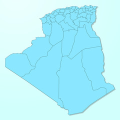 Algeria blue map on degraded background vector