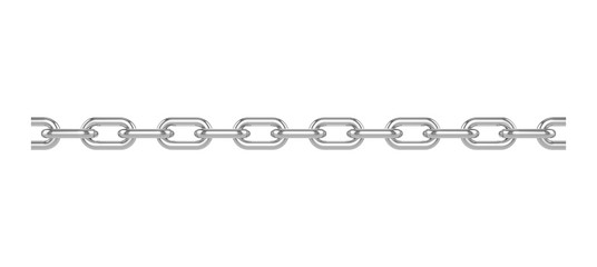 Obraz premium Seamless Metal chain links. 3d illustration