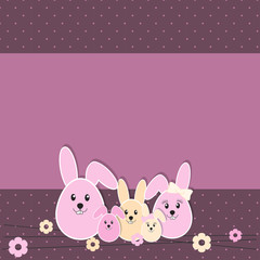 Obraz na płótnie Canvas Hasenfamilie - Happy Easter