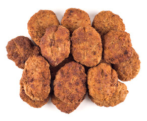cutlets on a white background