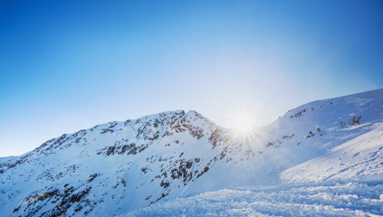 snow-capped mountains