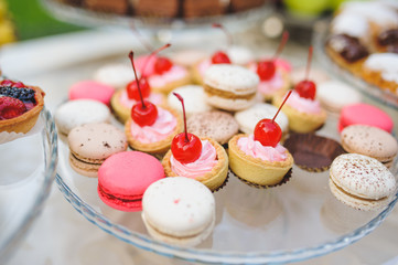 Macarons and Cherry Tartalets