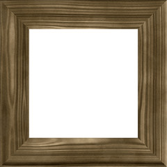 wood frame isolated on white