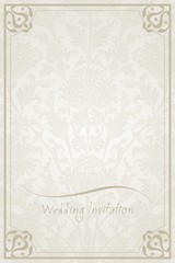 wedding card design, paisley floral pattern , India